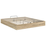 Ottoman Bed Frame Sonoma Oak 203 x 160 x 25 cm Engineered Wood 3409215