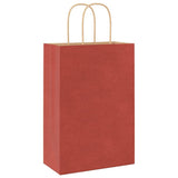 Paper Bags 250 pcs with Handles Red 21x11x31 cm 4101756