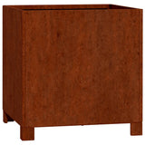 Planters with Legs 2 pcs Rusty 40x40x40 cm Corten Steel 823681