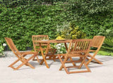 5 Piece Garden Dining Set Solid Wood Acacia 3152902