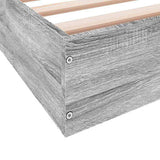 Bed Frame without Mattress Grey Sonoma 160x200 cm Engineered Wood 842012