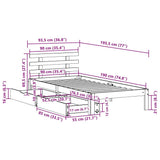 Bed Frame with Drawers without Mattress 90x190 cm Single 3301996