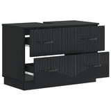 Bathroom Sink Cabinet HOORN Black 82 x 41x 56 cm 897236