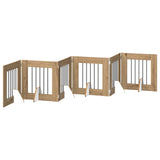 Dog Gate with Stands 6 pcs Artisan Oak 60 x 60 cm 892162