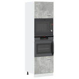 Microwave Cabinet Lyon Concrete Grey 60x57x207 cm Engineered Wood 856127