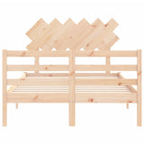 Bed Frame without Mattress Double Solid Wood 3195261