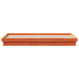 LED Bed Frame without Mattress Wax Brown 180x200 cm Super King Solid Wood 844417