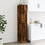 Apothecary Cabinet Smoked Oak 30x41x174.5 cm Engineered Wood 3309631
