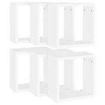 ZNTS Wall Cube Shelves 6 pcs White 30x15x30 cm 807000