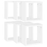 Cube Shelf Set of 6 White Engineered wood 30x15x30 cm per cube 807000