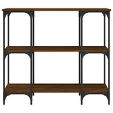 Console Table Brown Oak 102x35x90 cm Engineered Wood 834149