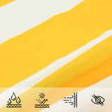 Sun Shade Sail Yellow and White 6 x 2 m 100% Polyester Oxford 42031063