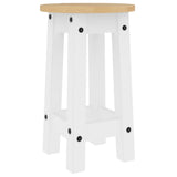 Bar Stools 2 pcs White Solid Wood Pine 4005701