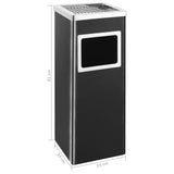 Ashtray Dustbin Hotel 36 L Steel Black 51091