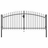 Double Door Fence Gate Woerden with Spear Top 299.5x149.5 cm 144359