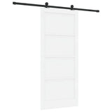 Sliding Door ORKDAL White 93 x 211 cm Solid Pine Wood 3333489