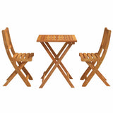 Bistro Set Folding 3 pcs Oil Natural Solid Acacia Wood 4105509