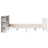 Bookcase Bed without Mattress White 160x200 cm Solid Wood Pine 3321662