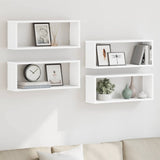 Wall Cube Shelf 4 pcs White 60x15x23 cm Engineered Wood 807134