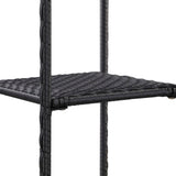 46974 Storage Shelf Black 30x30x120 cm Poly Rattan