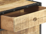 Bedside Cabinet 40x30x50 cm Rough Mango Wood 286379
