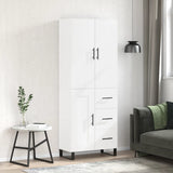 Highboard White 69.5x34x180 cm Engineered Wood 3196035