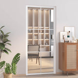 Interior Door 93x201.5 cm White ESG Glass and Aluminium 350574