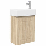 Bathroom Vanity Unit with Tap Sonoma Oak 45.5 x 22.5 x 84 cm 889513