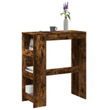 ZNTS Bar Table with Racks Smoked Oak 90x40x103.5 cm Engineered Wood 854377