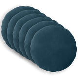 Cushion with Pillow HEERLEN 6 pcs Blue Velvet 929338