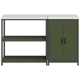 Kitchen Storage Set HATTEM 2 pcs Olive Green Cold-rolled Steel 3392662