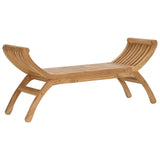 Garden Bench 2 -Seater 126 cm Solid Teak Wood Natural 42033196