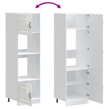 Oven Cabinets 2 pcs Kalmar Gloss White Engineered Wood 3315033