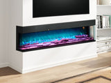 1800W 15-40&degC Adjustable Flame Glass Panel Convector Heater, 152cm T3398P378794