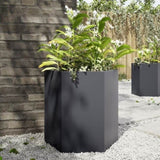 ZNTS Garden Planter Anthracite Hexagon 46x40x45 cm Steel 851112