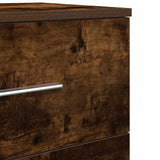 Bedside Cabinets 2 pcs with 2 Drawers Smoked Oak 40x36x50 cm 858794