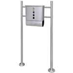 Mailbox on Stand Stainless Steel 271743