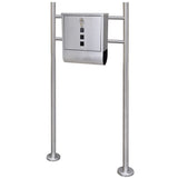 Mailbox on Stand Stainless Steel 271743