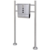 Mailbox on Stand Stainless Steel 271743