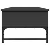 Coffee Table Black 100x50x35 cm Engineered Wood and Metal 845391