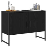 Bathroom Sink Cabinet Black Oak 80 x 30 x 60 cm Engineered Wood 863121