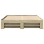 Bed Frame without Mattress Sonoma Oak 160x200 cm Engineered Wood 3295459