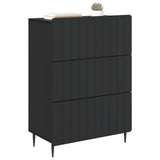 Drawer Cabinet Black 66 x 34.5 x 92 cm Engineered Wood 894376