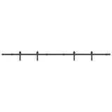 Sliding Door Hardware Kit 305 cm Steel Black 3295779