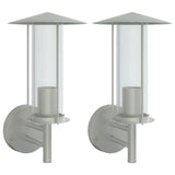 Outdoor Wall Lights 2pcs Silver Stainless Steel 4006245