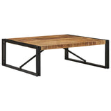 ZNTS Coffee Table 100x100x35 cm Solid Rough Wood Mango 4016667