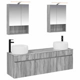 Bathroom Cabinet Set 5 pcs Grey Sonoma 50 x 14.5 x 70 cm 3406644