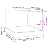 Pallet Cushions 3 pcs Blue Oxford Fabric 361783