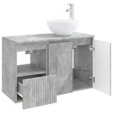 Bathroom Furniture Set 2 pcs Concrete Grey Engineered Wood 3404027