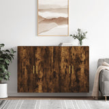 Wall Mounted Cabinets 2 pcs Smoked Oak 69.5x34x90 cm 3195616